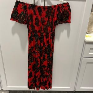 Zara Red Floral Dress